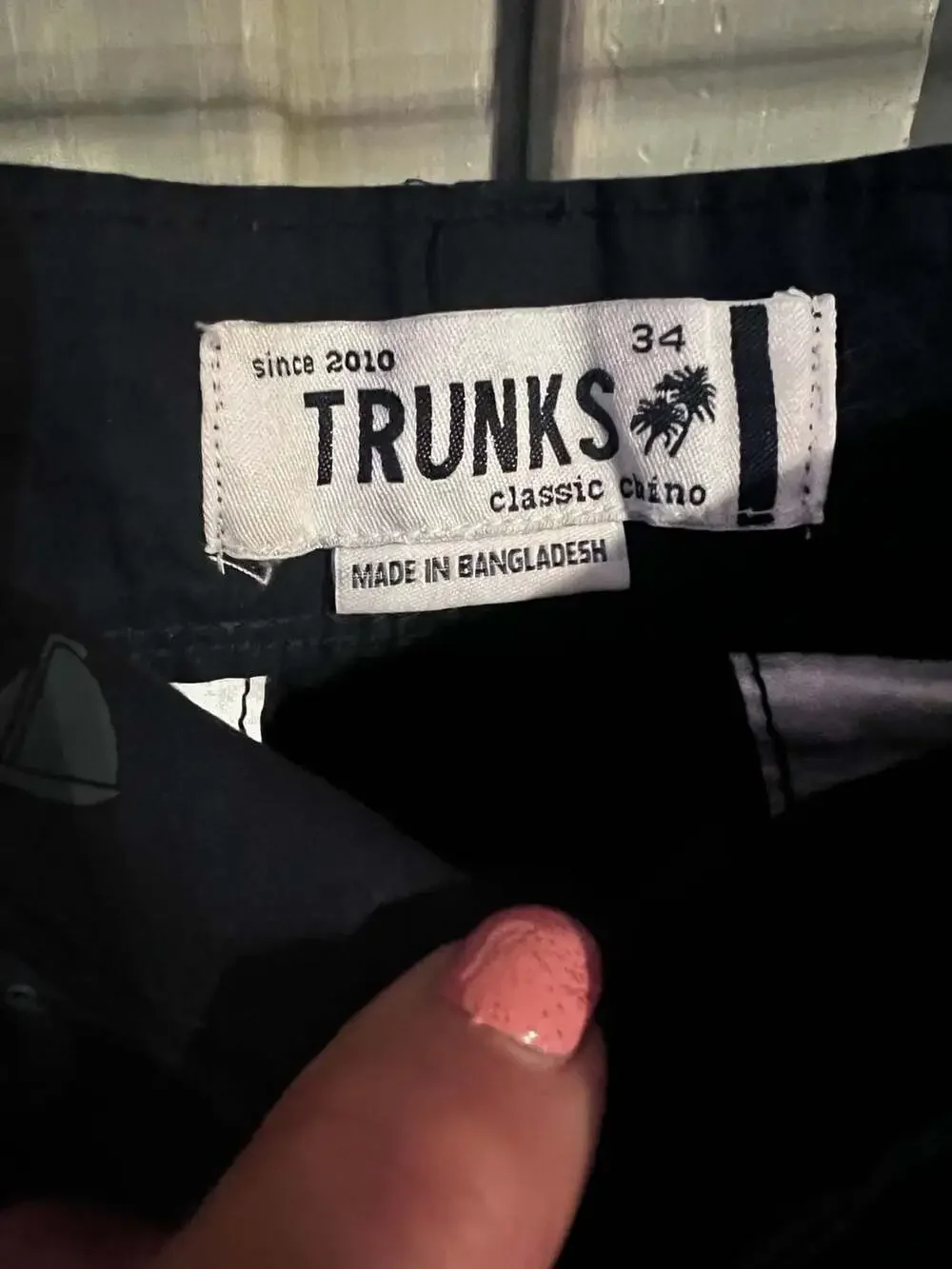 TRUNKS Classic Chino Navy Blue Sailboat Print Shorts Size 34